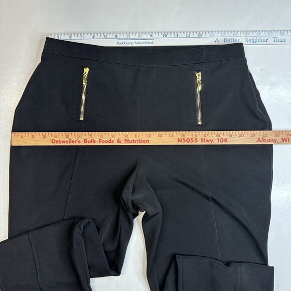 Chicos Collection Ankle Dress Pants 3 (US 16/XL) Black Pull On Zippers *Altered - Picture 3 of 15